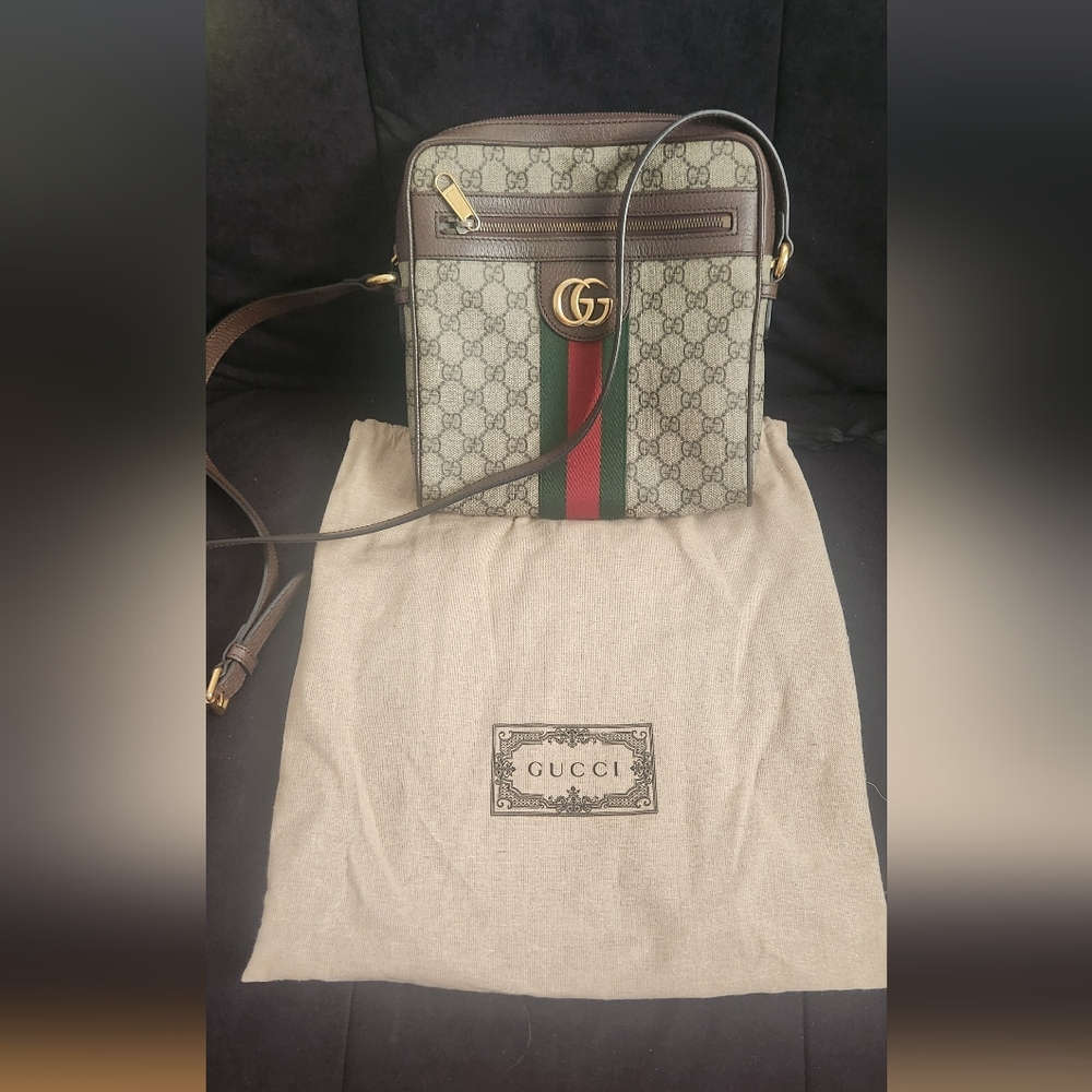 Gucci Crossbody Bag with Red and Green Stripe